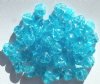 50 8mm Aqua Crackle Hearts